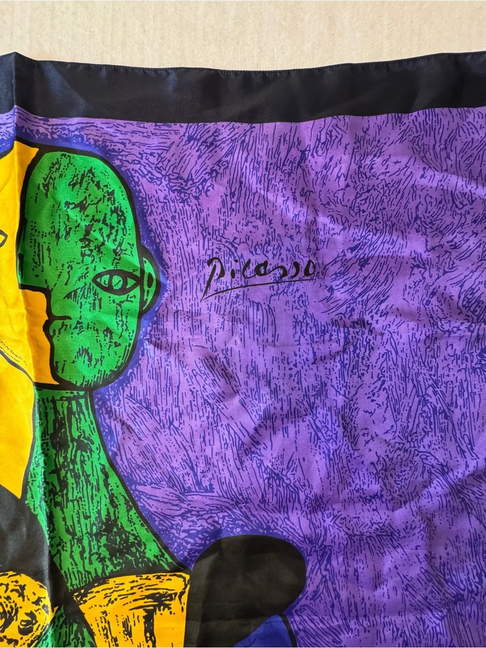 Vintage silk Picasso scarf abstract